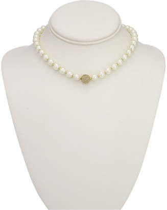 Charter Club Gold-Tone Pavé Fireball and Imitation Pearl Choker Necklace, Created for Macy's