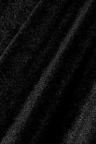 Thumbnail for your product : Marika Vera Sarah Cutout Stretch-velvet Thong Bodysuit - Black
