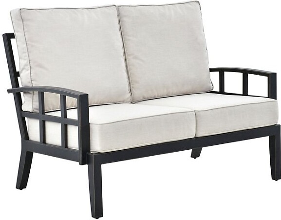Surya Fairborn Outdoor Loveseat in White