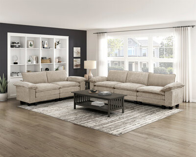 Latitude Run Modern Style Loveseat Plush Comfort Chenille Fabric Upholstery Contemporary Living Room Furniture 1Pc Durable Plywood