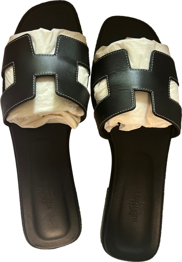 Hermes Oran leather sandal ShopStyle