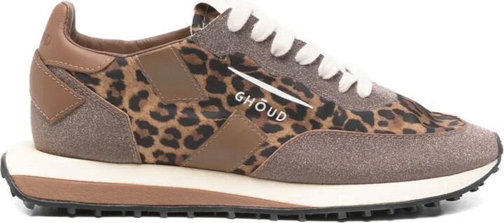 Ghoud Leopard-Print Lace-Up Sneakers