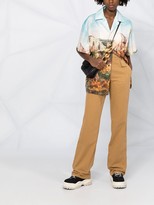 Thumbnail for your product : Palm Angels Flared High-Waisted Trousers