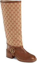 Thumbnail for your product : Gucci Lola GG Canvas and Leather Riding Boots