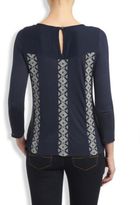 Thumbnail for your product : Lucky Brand Arrow Embroidered Top