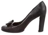 Thumbnail for your product : Burberry Embossed Bow Pumps