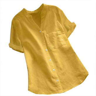 ladies yellow blouses uk