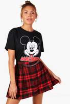 Thumbnail for your product : boohoo Beth Chain Detail Tartan Woven Skirt