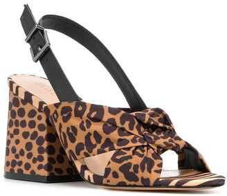 Schutz Leopard Print Sandals