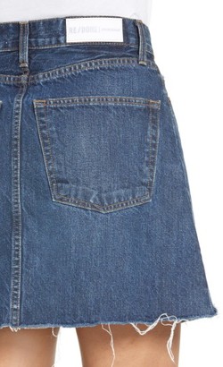 RE/DONE Women's High Waist Denim Miniskirt