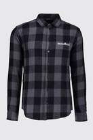Thumbnail for your product : boohoo MAN Official Brushed Check Long Sleeve Shirt