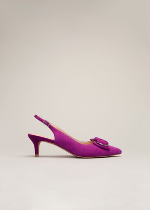 purple kitten heel shoes uk