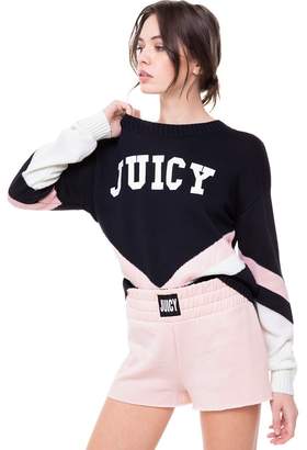 Juicy Couture Juicy Logo Colorblock Pullover Sweater