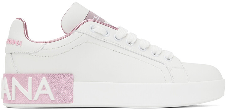 Dolce & Gabbana Women's Pink Low Top Sneakers with Cash Back | ShopStyle