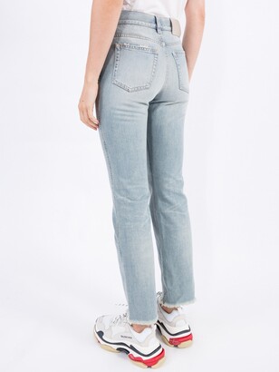 Givenchy Flared Distressed Light Blue Jeans