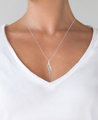 Sirena Diamond Pendant Necklace (1/5 ct. t.w.) in 14k White Gold