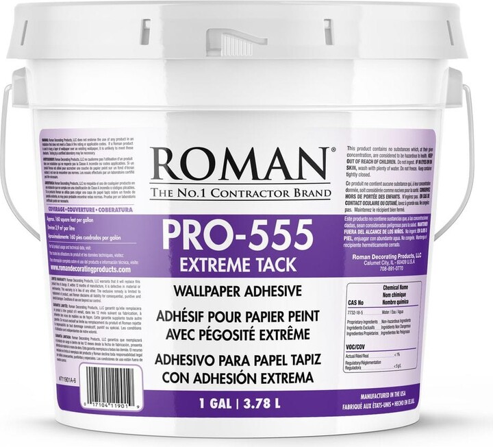 Roman PRO-555 1 Gal. Extreme Tack Wallpaper Adhesive