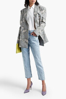 Thumbnail for your product : Giambattista Valli Double-breasted metallic embroidered wool blazer
