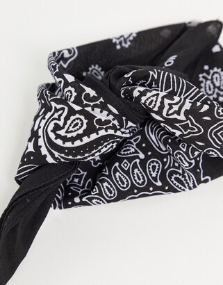 Jack and Jones paisley bandana in black - ShopStyle Scarves
