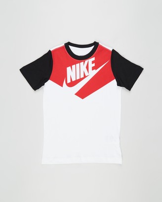 Nike Boy's White Printed T-Shirts - NSW Amplify Tee - Kids-Teens - Size M at The Iconic