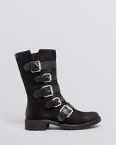 Thumbnail for your product : Naya Flat Moto Boots - Darryn Buckle