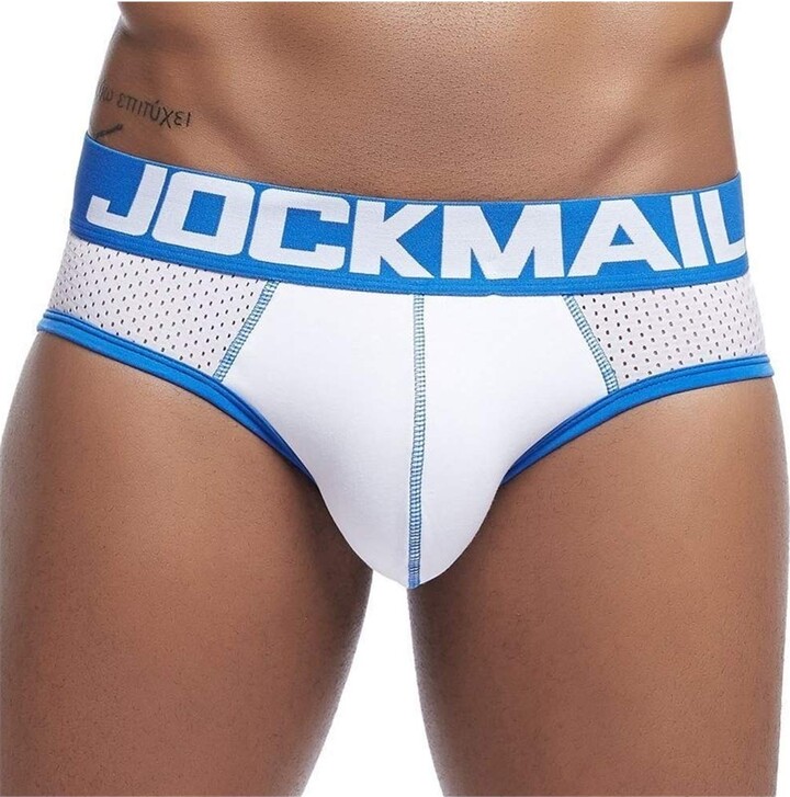 Jockmail Sexy Mens Underwear Briefs Mesh Breathable Sexy Mens Briefs