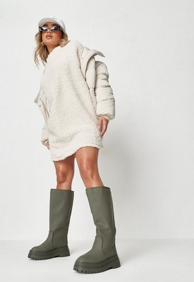 cream midi sweater dress