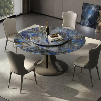 ALLNICEDT Modern simple microlite round dining table