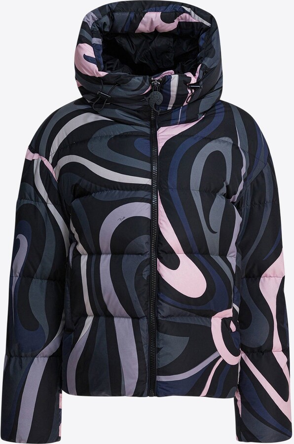 Pucci Marmo Print Puffer Jacket