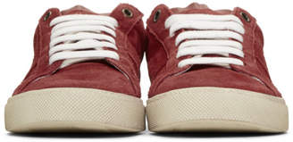 Saint Laurent Red Suede Court Classic SL/06 Sneakers