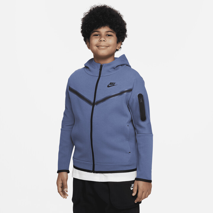 Nike Sportswear Tech Fleece Big Kids' (Boys') Full-Zip Hoodie (Extended  Size) in Blue - ShopStyle