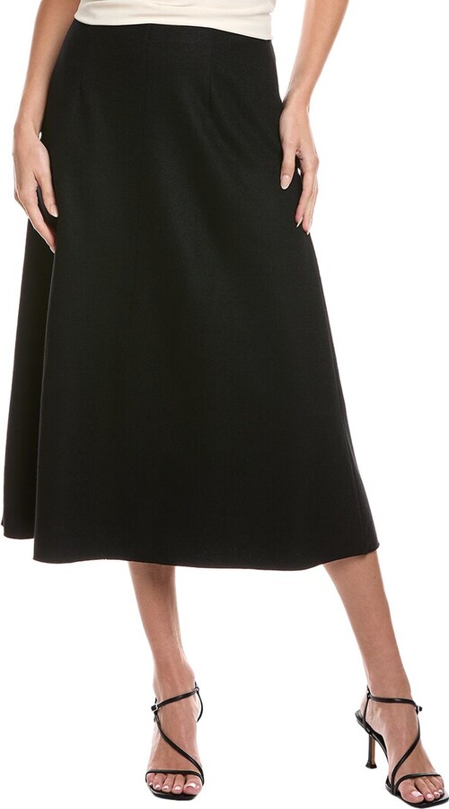 Eileen Fisher Petite Felted Wool A-Line Skirt