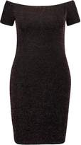 Thumbnail for your product : boohoo Plus Shimmer Off Shoulder Midi Dress