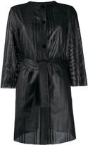 Thumbnail for your product : Drome Leather Perforated Coat