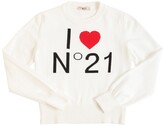 Thumbnail for your product : N°21 Intarsia Logo Cotton Knit Sweater