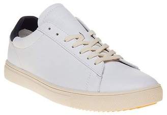 Clae New Mens White Bradley Leather Trainers Court Lace Up