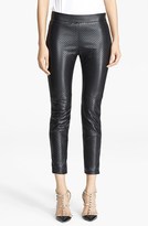 Thumbnail for your product : RED Valentino Perforated Leather Ankle Pants