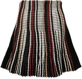 pre-owned woven A-line mini skirt 