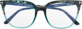 Thumbnail for your product : Tom Ford Eyewear Panelled Square-Frame Glasses
