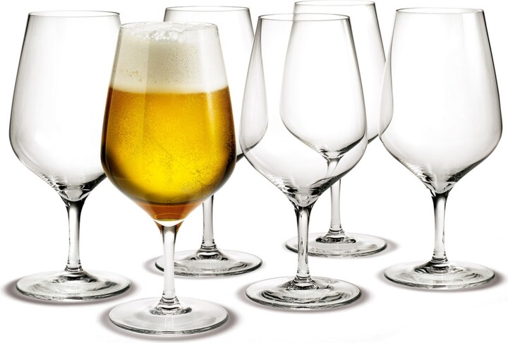 Holmegaard Cabernet Beer Glasses, Set of 6