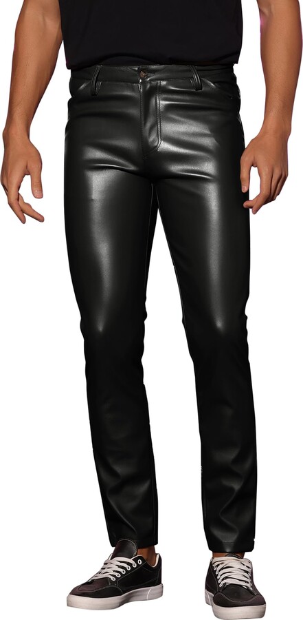 Mens Faux Leather Trousers ShopStyle UK
