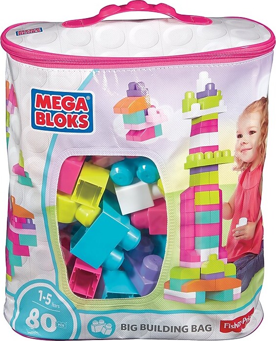 Mega Bloks First Builders Big Building Bag, 80 Pieces (DCH62)