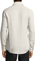 Thumbnail for your product : Luciano Barbera Solid Linen Sport Shirt, Tan