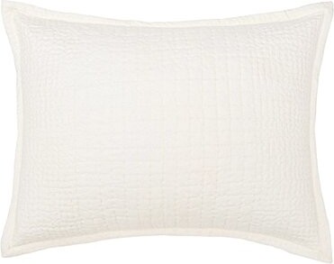 ELISABETH YORK Willa Ivory Cotton Voile Pillow Sham