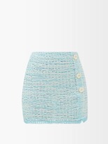 Thumbnail for your product : Acne Studios Kelroy Knitted Cotton-blend Mini Skirt - Light Blue