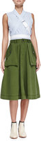 Thumbnail for your product : Marc by Marc Jacobs Tea-Length Cargo Skirt, Fatigue Green