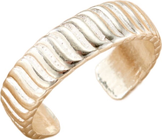 Posh Totty Designs Sterling Silver Wave Open Ring