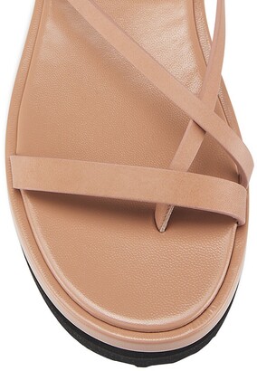 Jimmy Choo Pine Leather Flatform Sandals