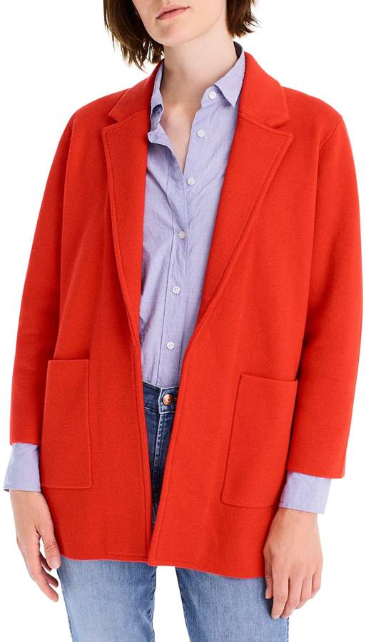 lightweight sweater blazer