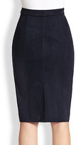 Thumbnail for your product : Carolina Herrera Suede Pencil Skirt